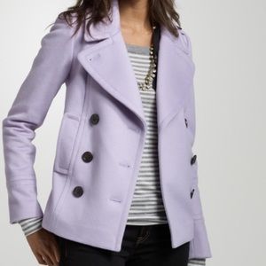 J. Crew Lilac Double-Breasted Pea Coat